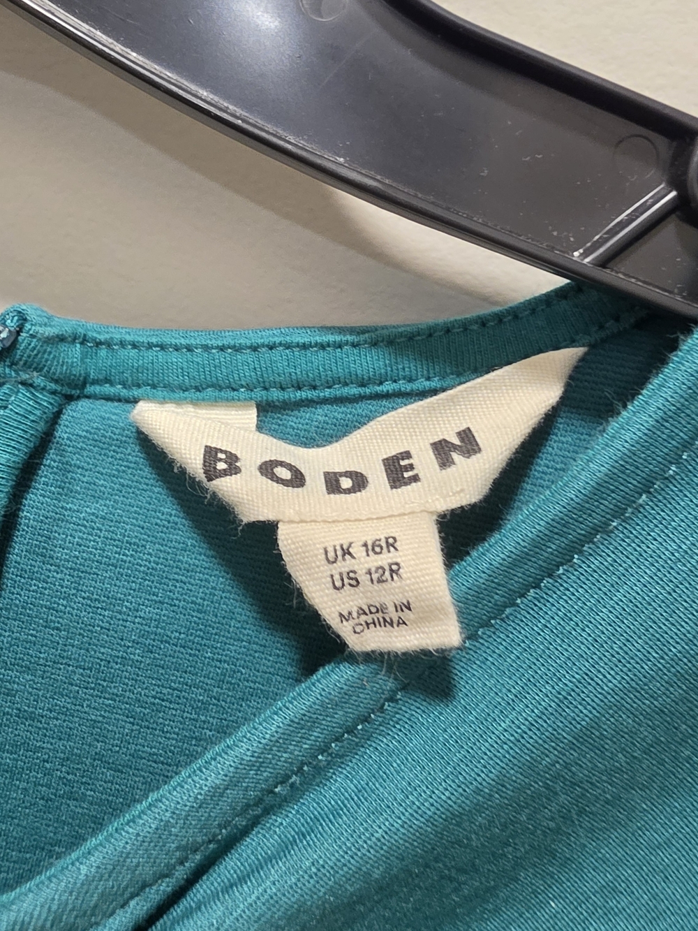 Boden Teal Sleeveless Midi Dress with Ruched Back - Picture 4 of 4